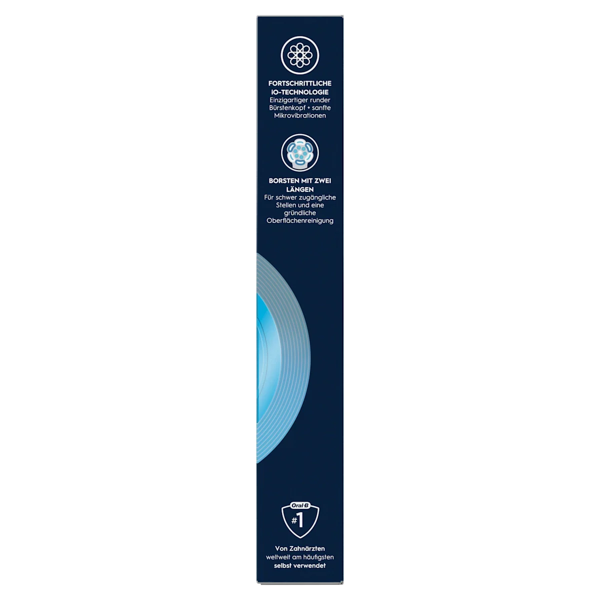 Oral-B iO Aufsteckbürsten, Verpackung mit dem Hinweis "Ultimative Reinigung" und 2 Bürsten.