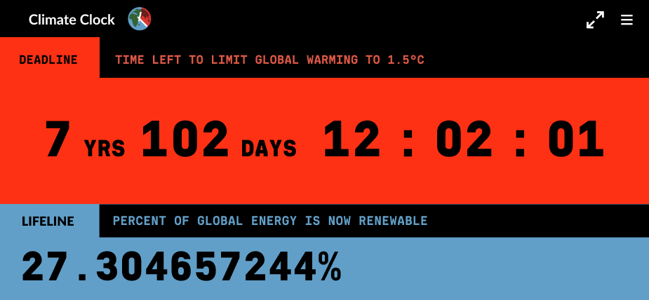 Climate Clock Clock Tablet