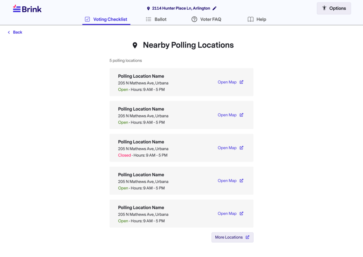 Brink Polling Locations
