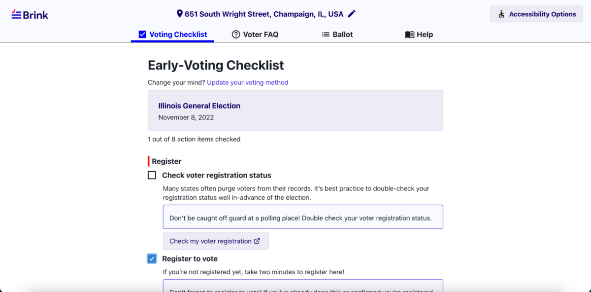 Brink Voting Checklist