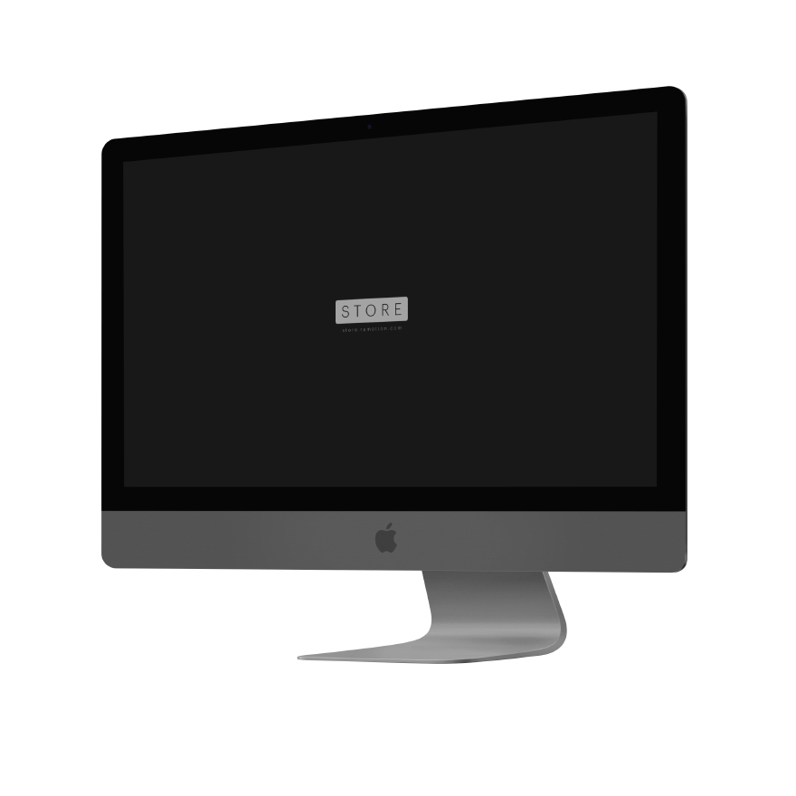 iMac Pro Space Gray Right PSD Mockup