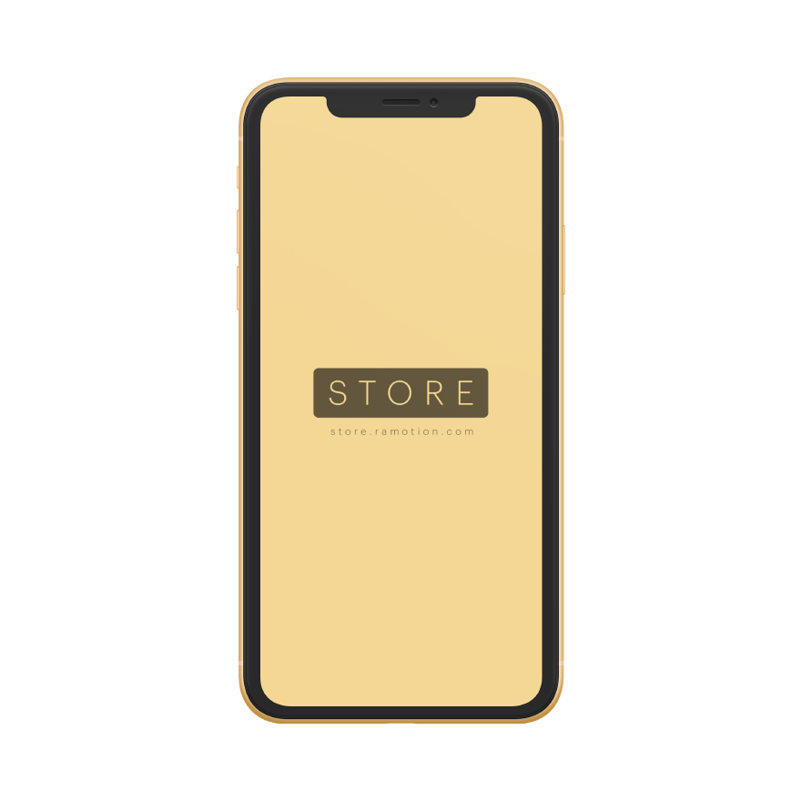 iPhone XR Yellow Portrait Mockup