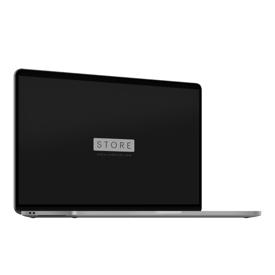 Macbook Pro Space Gray Left PSD Mockup