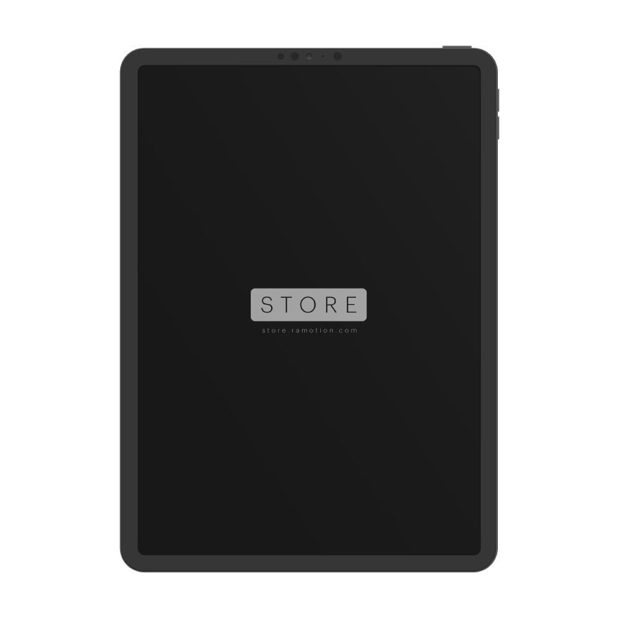 iPad Pro Clay Black Portrait Sketch Mockup