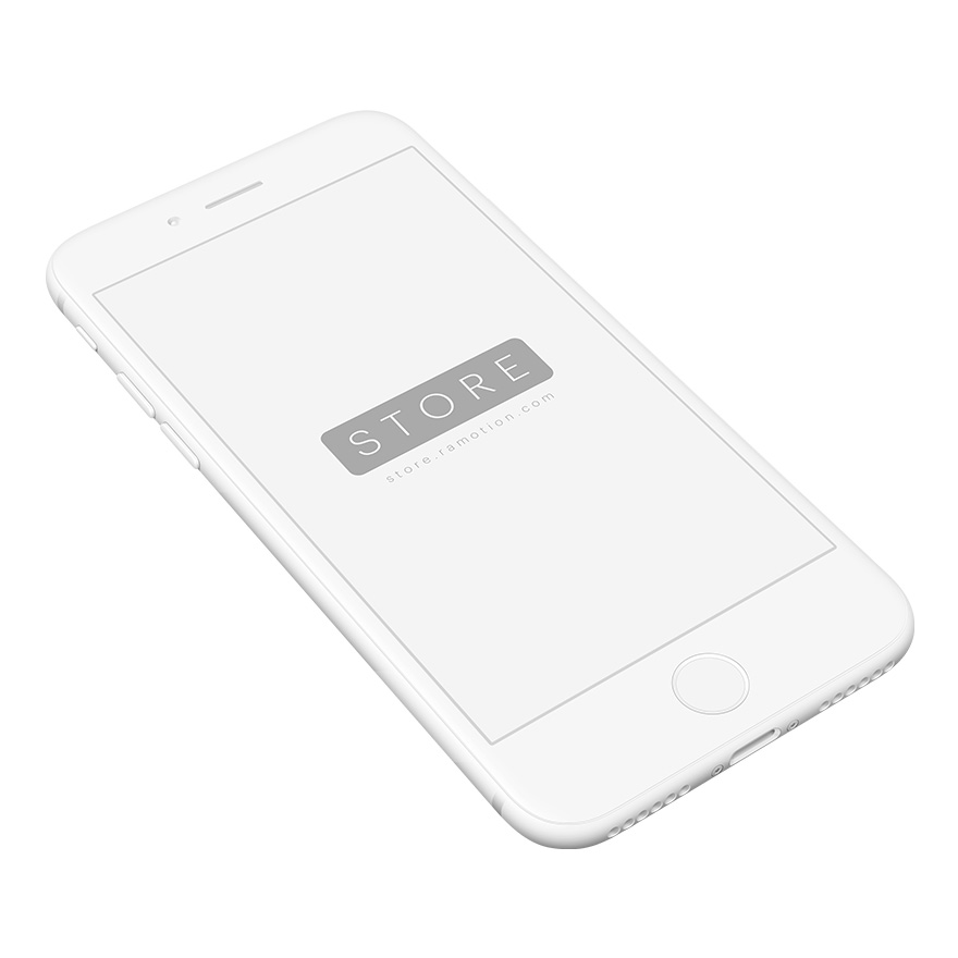 iPhone 8 Clay White Perspective Mockup
