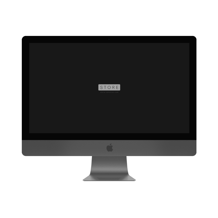 iMac Pro Space Gray Portrait PSD Mockup