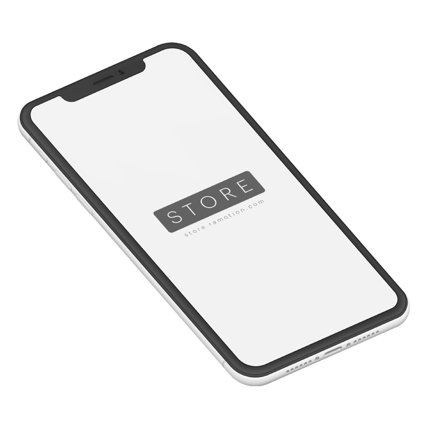 iPhone XR White Isometric Mockup