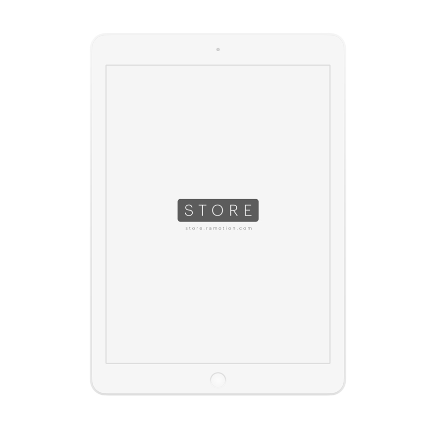 iPad Clay White Portrait PSD Mockup