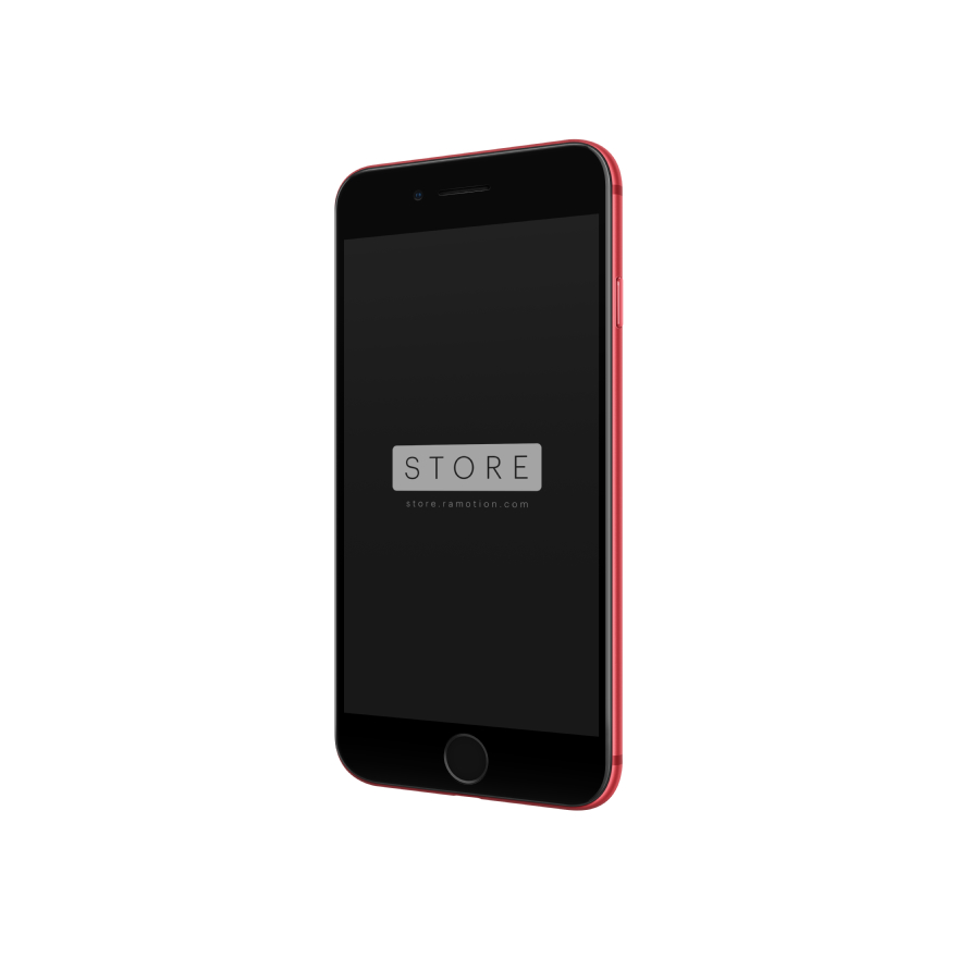 iPhone SE 2020 Red Right Portrait Mockup