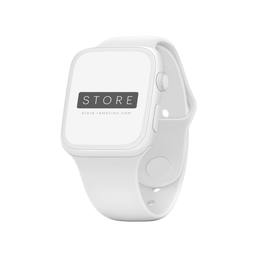 Apple Watch 4 Clay Angled White PSD Mockup