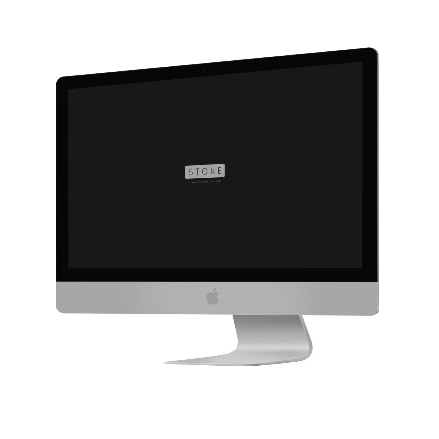 iMac Pro Silver Right PSD Mockup
