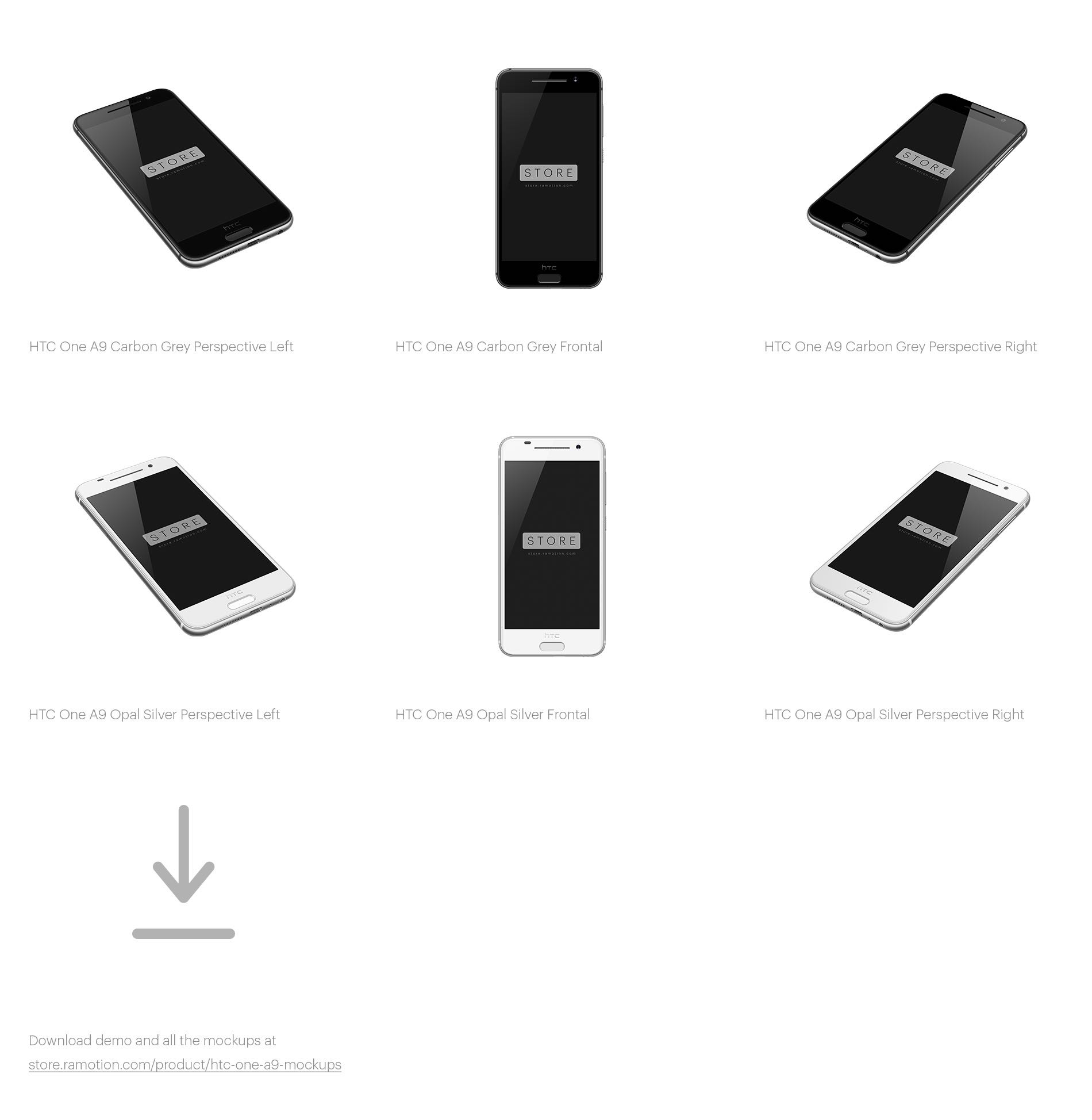 HTC One A9 Realistic Mockups BUNDLE