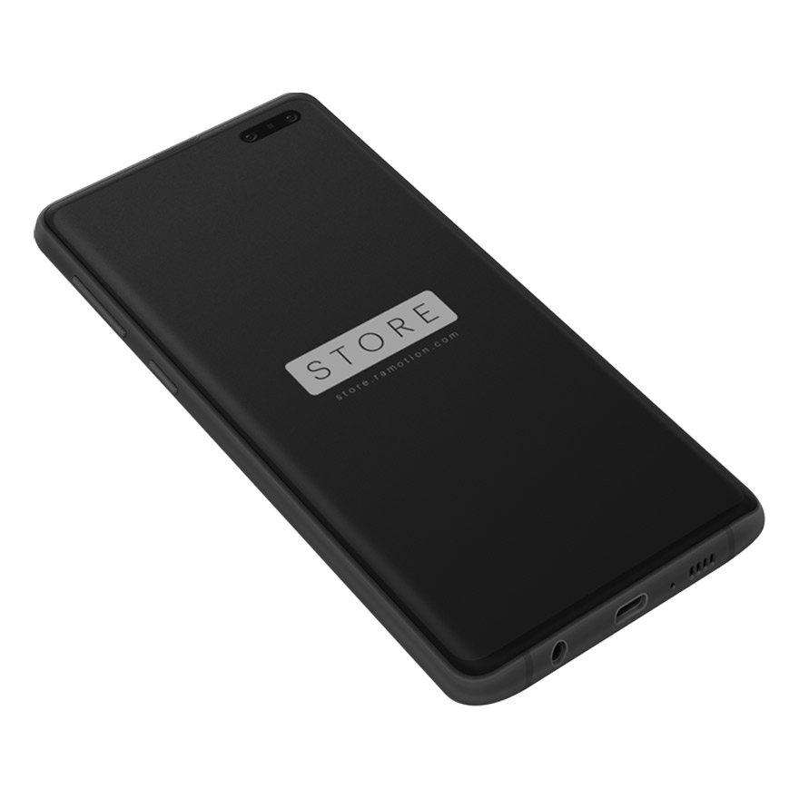 Samsung S10 Galaxy Clay Black Perspective PSD Mockup