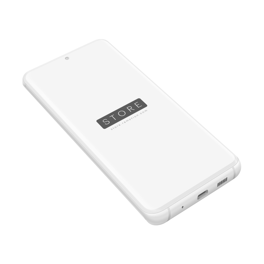 Samsung S20 Galaxy Clay White Perspective PSD Mockup