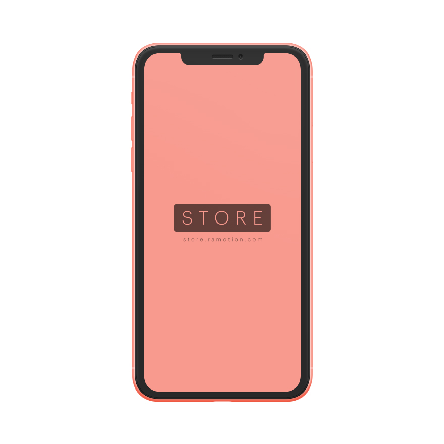 iPhone XR Coral Portrait Mockup