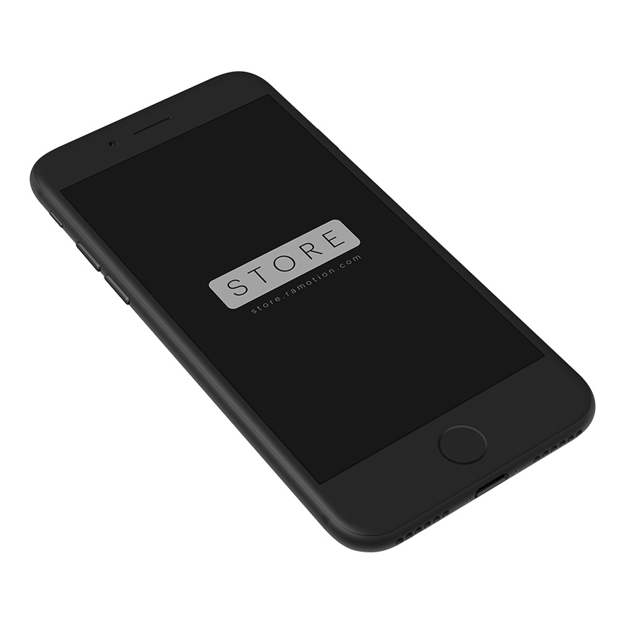 iPhone 8 Clay Black Perspective Mockup