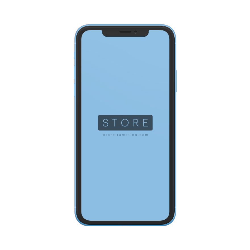 iPhone XR Blue Portrait Mockup