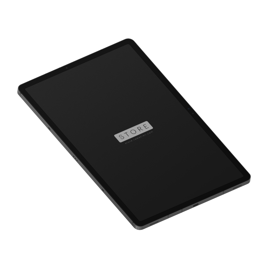 Samsung S7 Plus Tab Mystic Black Isometric PSD Mockup