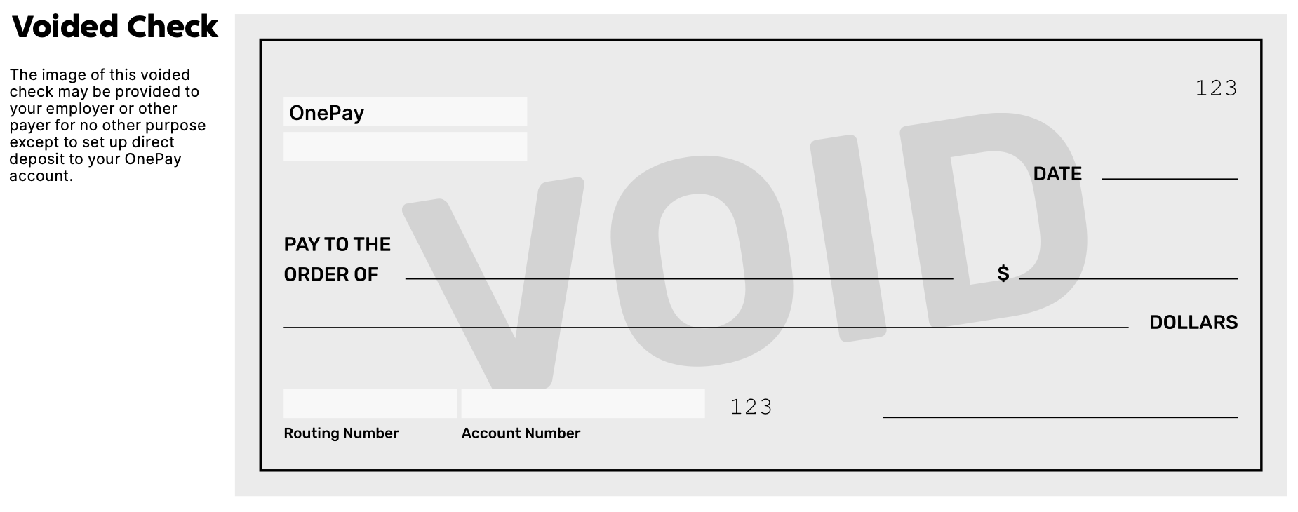 Direct Deposit Form Step 3 Screenshot