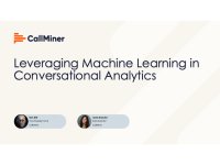 Leveraging Machine Learning in Conversational Analytics