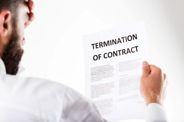 Man receives a letter of termination
