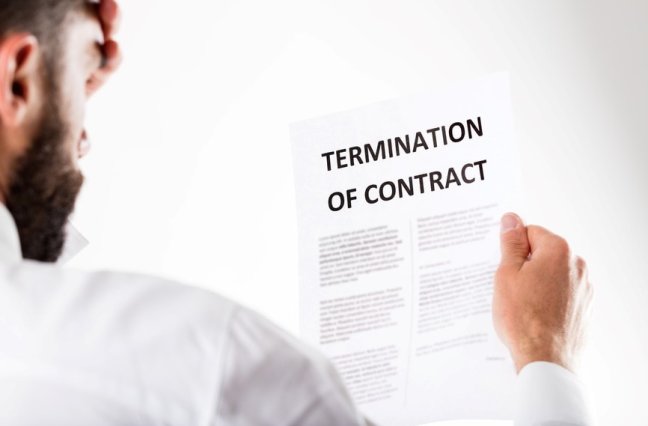 Man receives a letter of termination