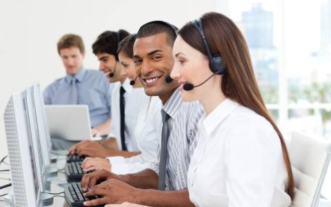 Happy Call Center Agents