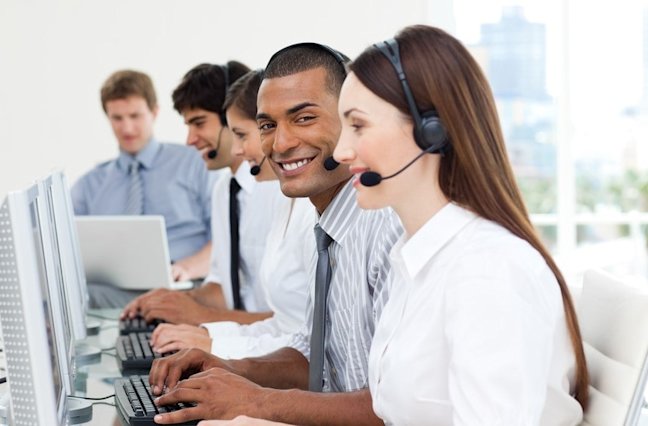 Happy Call Center Agents