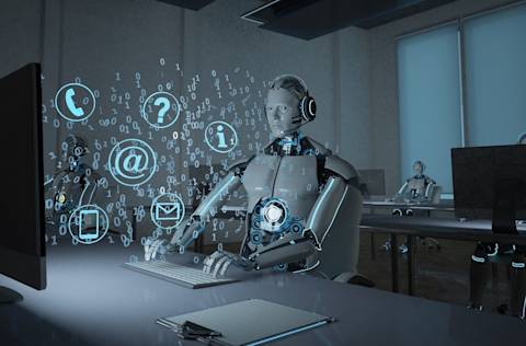 Robot AI call center