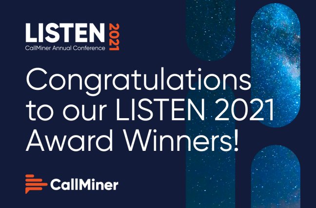 CallMiner LISTEN 2021 awards