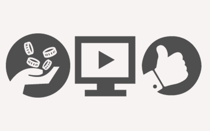 Collection, video, success icons