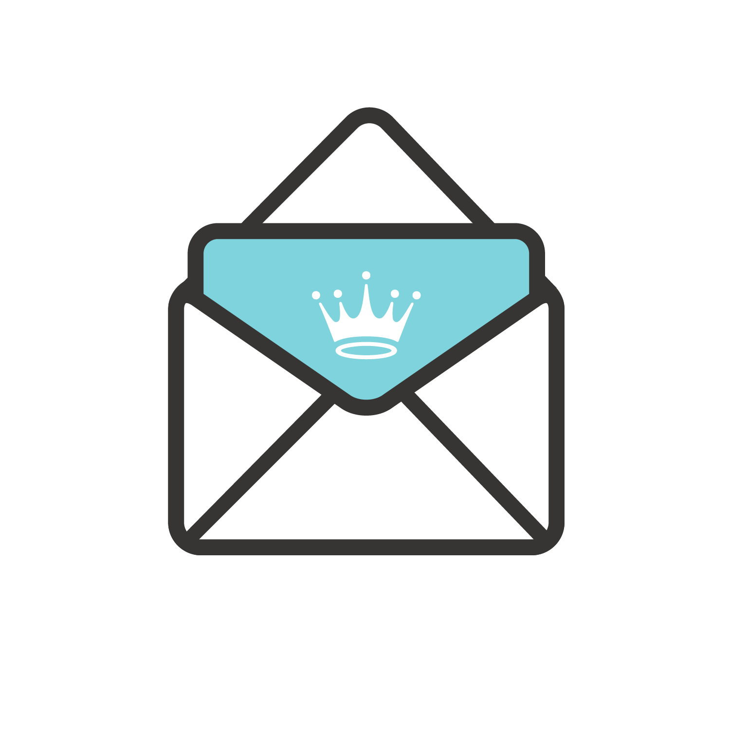 Open Blue Greeting Card Icon