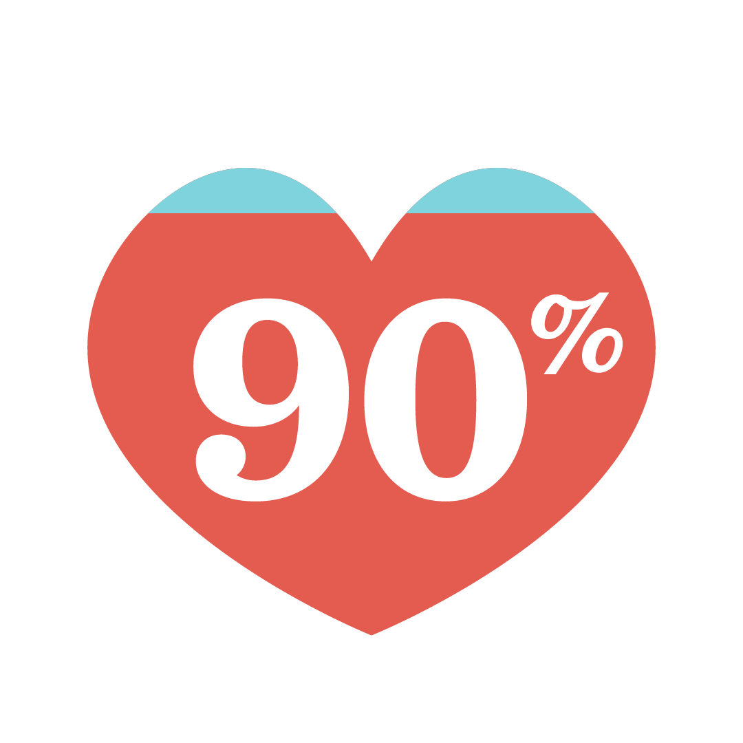 90 Percent Emotion Heart ICON