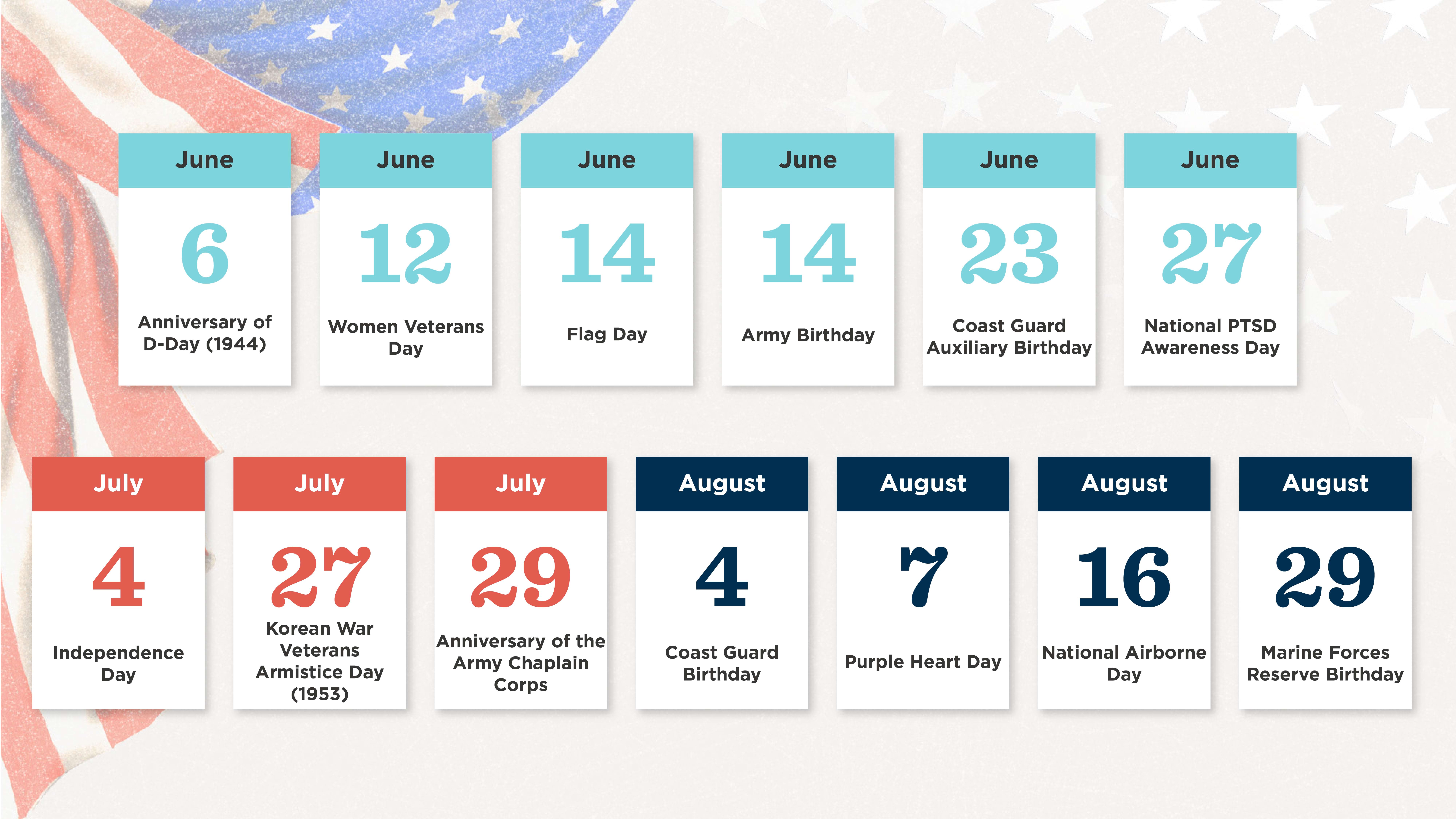 Patriotic Calendar June-August ARTICLE IMAGE