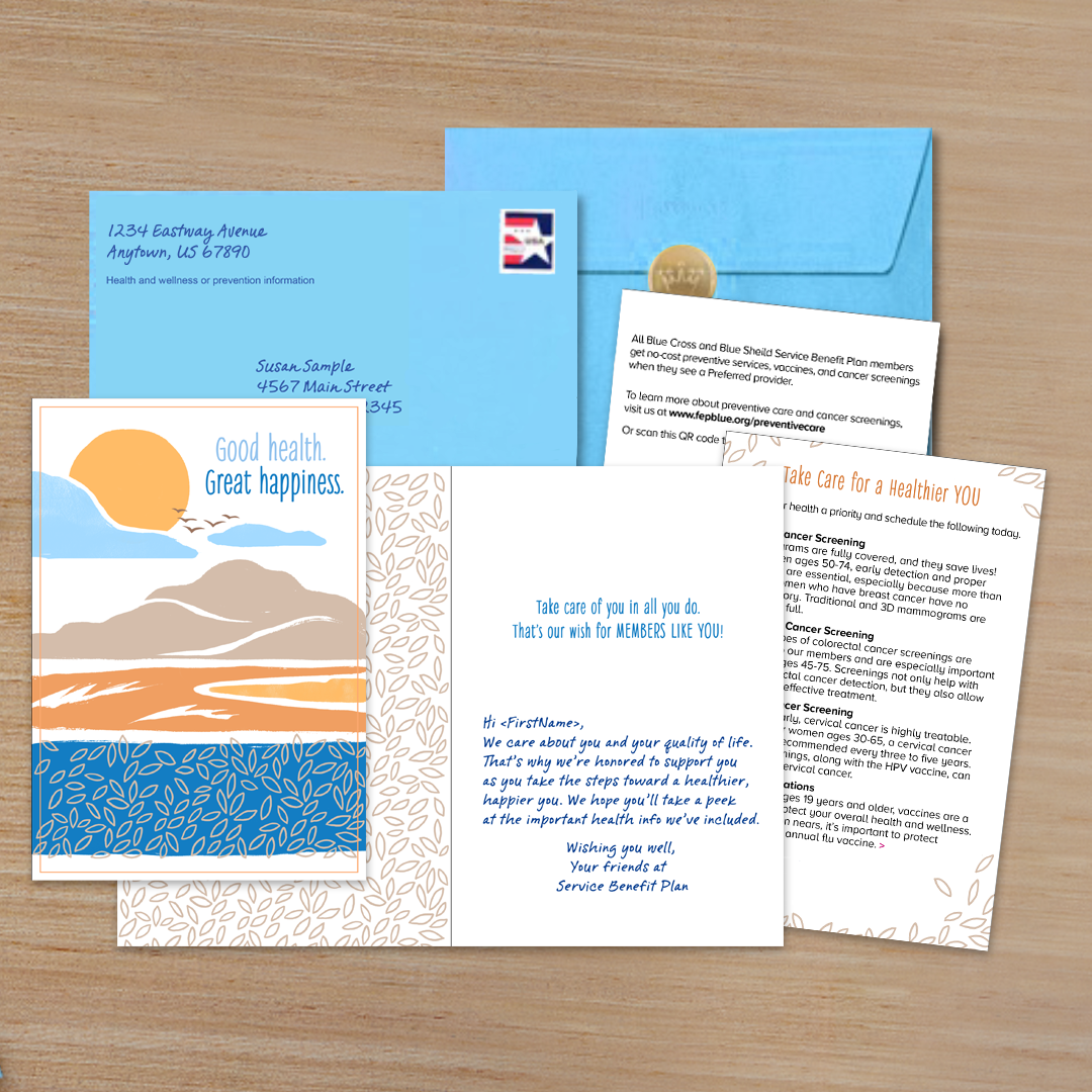 Layout of Health Plans Card Without Logos