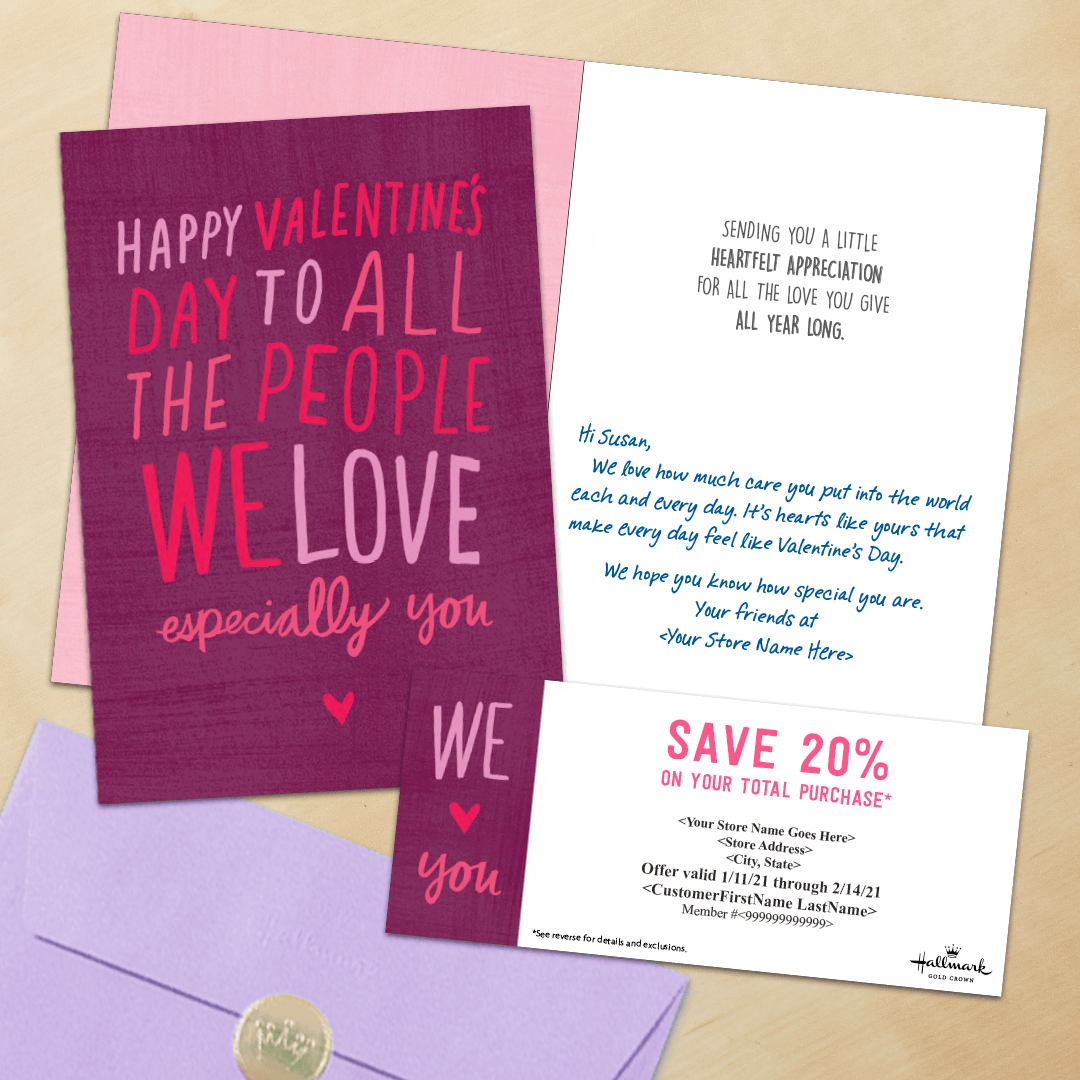Happy Valentine's Day to All the People We Love SKU and Coupon Lifestyle Image
