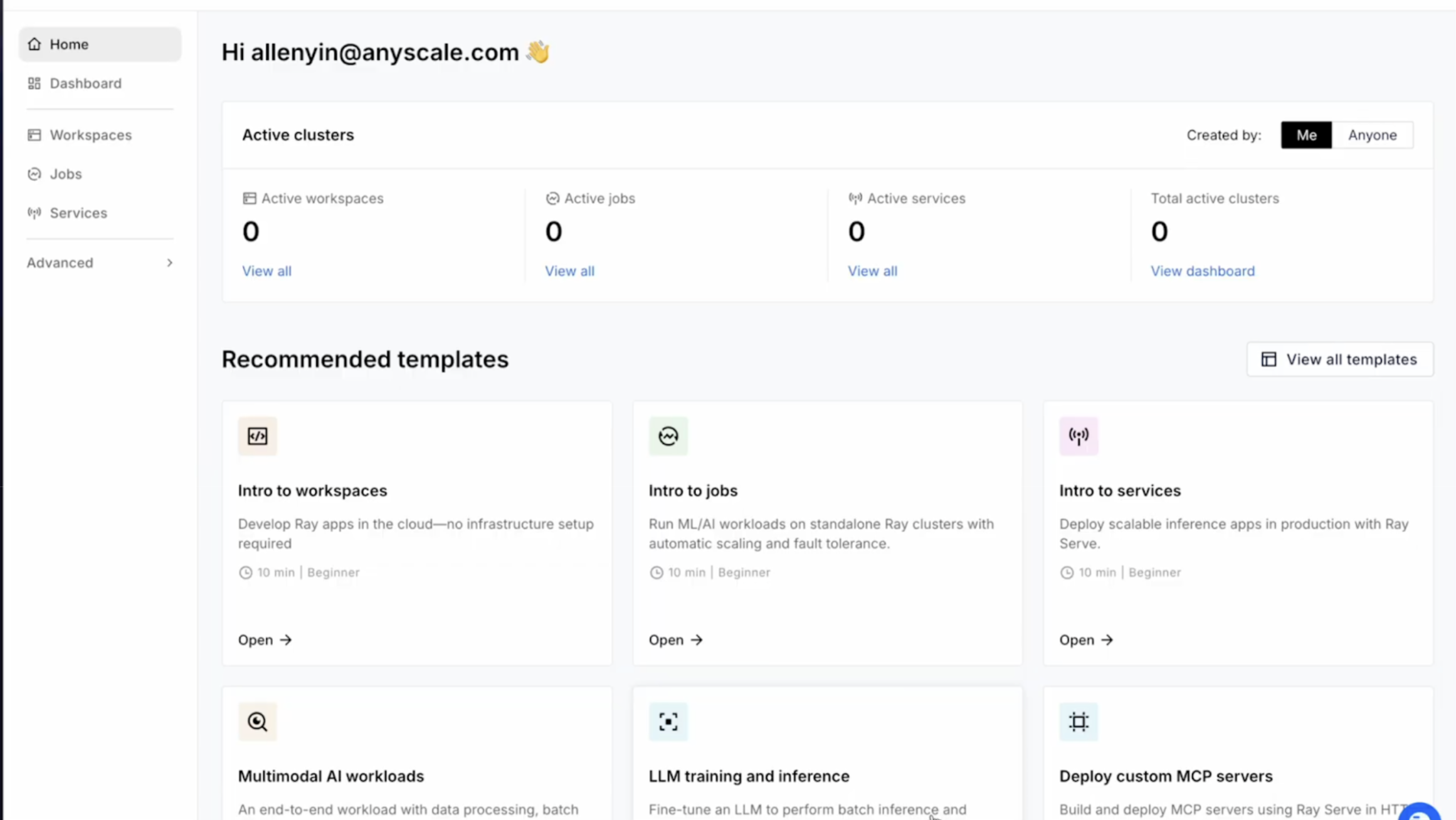 workspace template azure