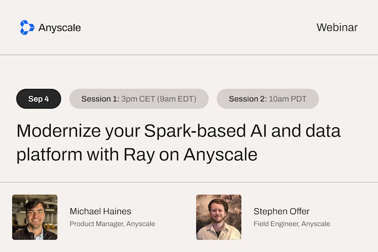 Spark-based AI and data platform with Ray