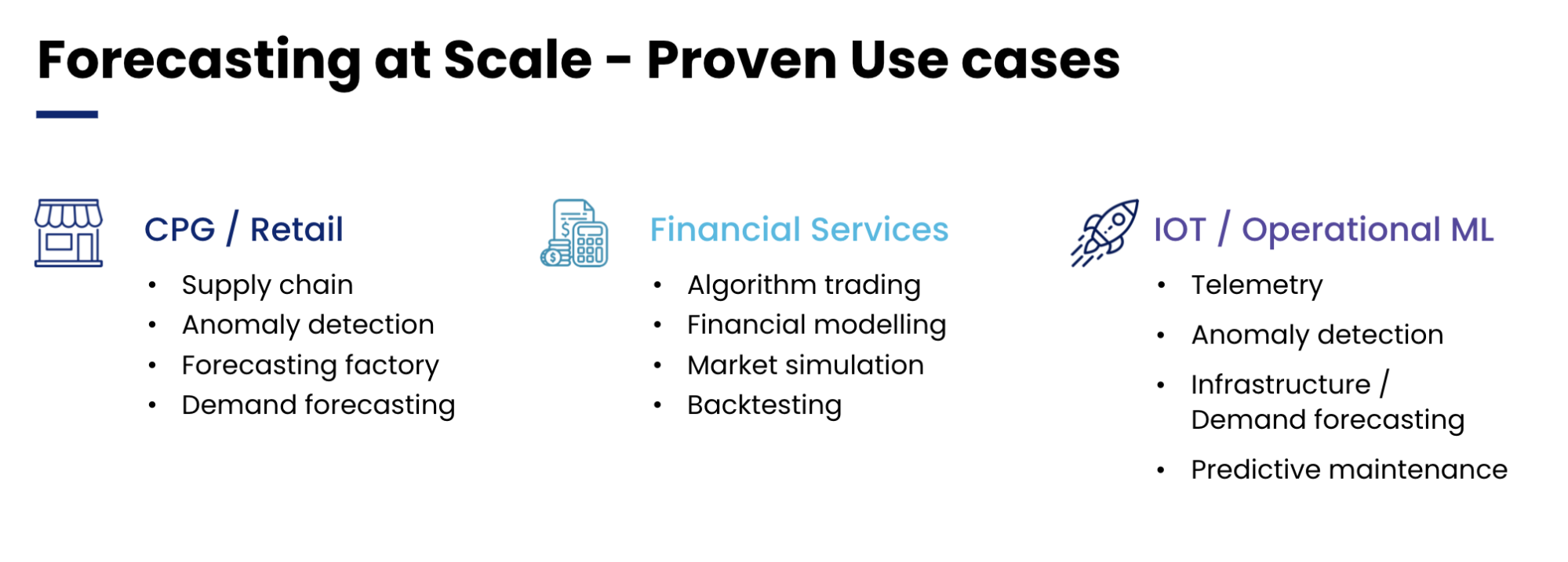 Forecasting use cases