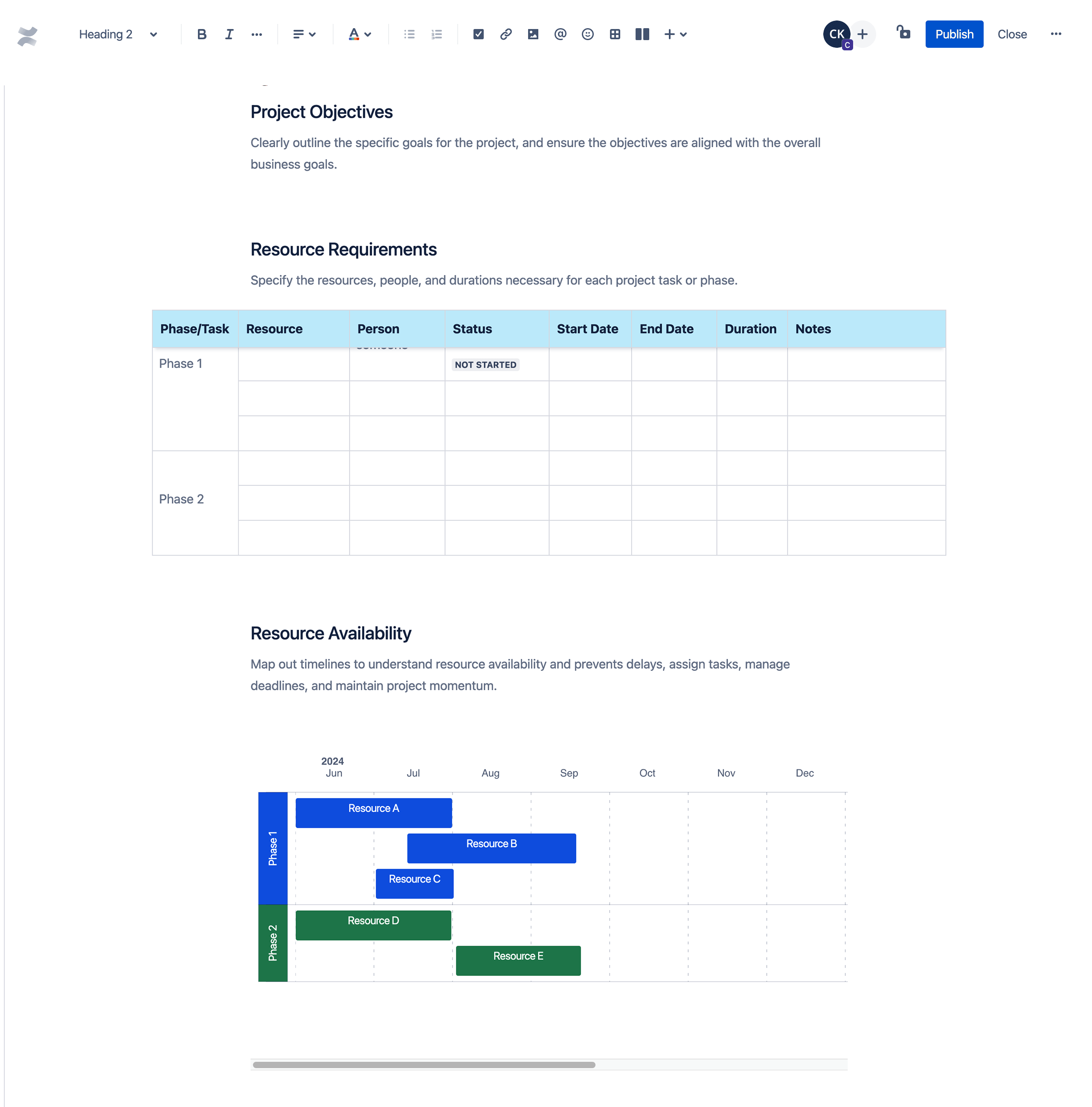 Resource planning