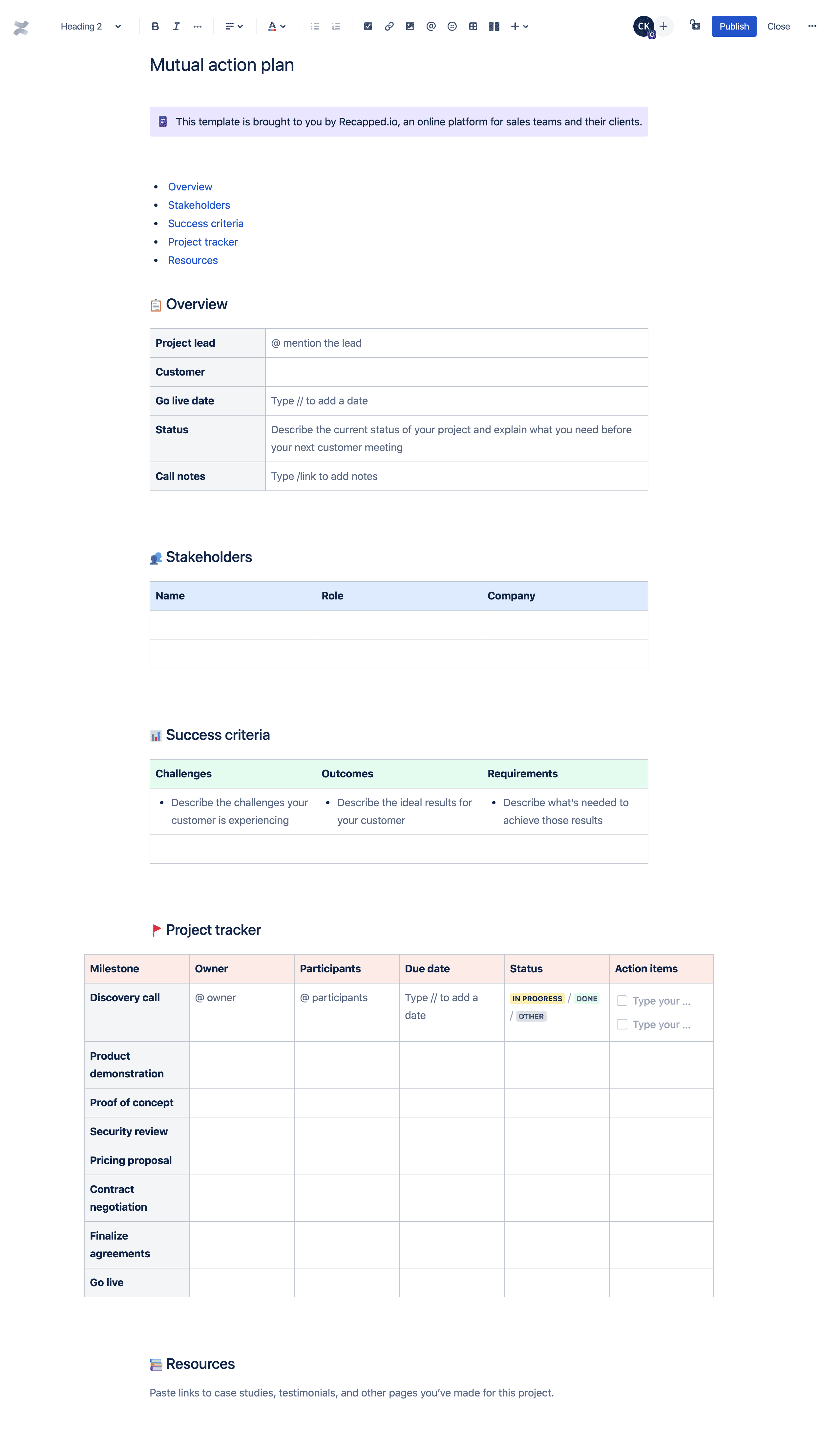 wederzijds actieplan