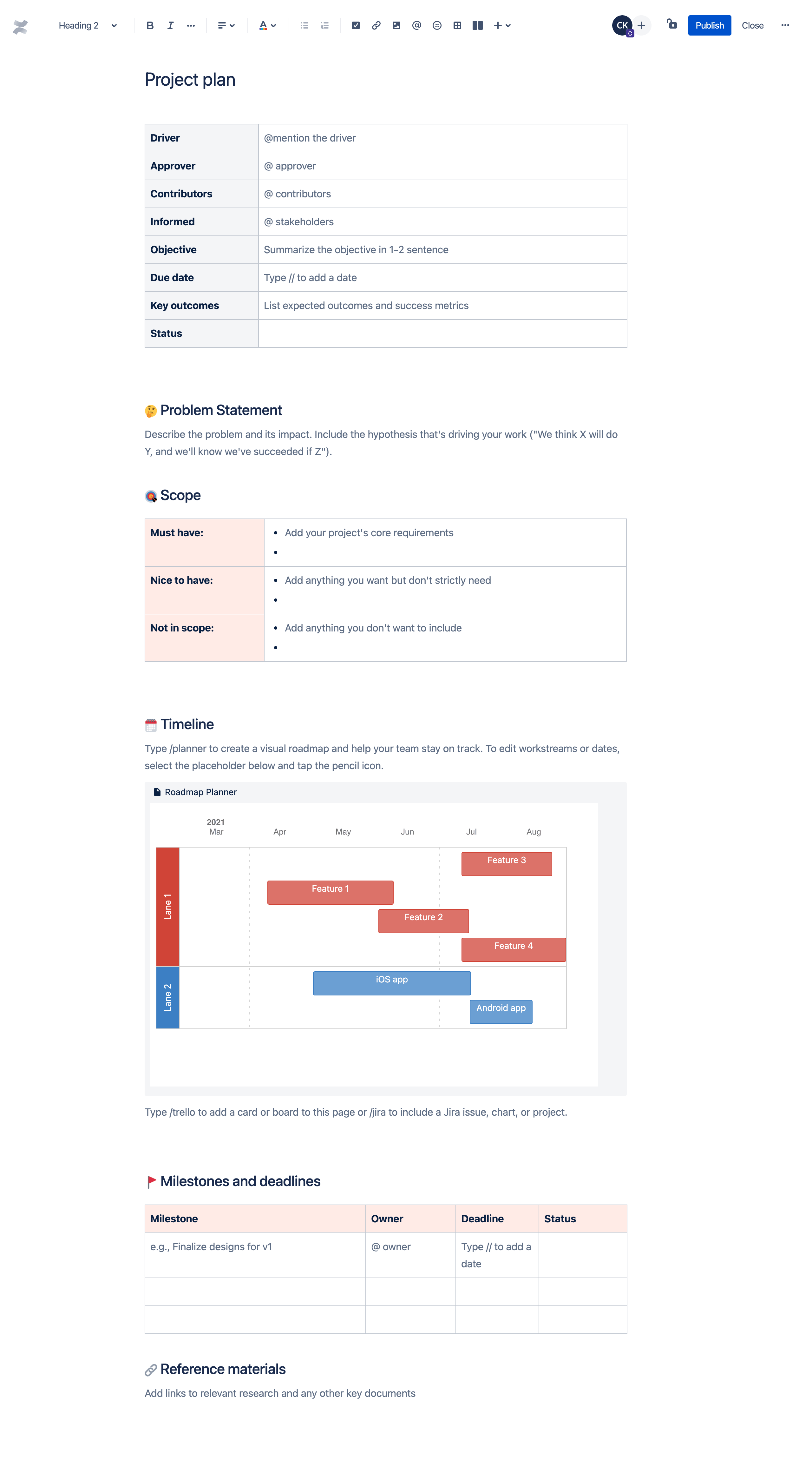 Project plan