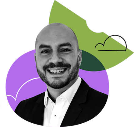 Headshot of Adesso representative, Stefano Gioia