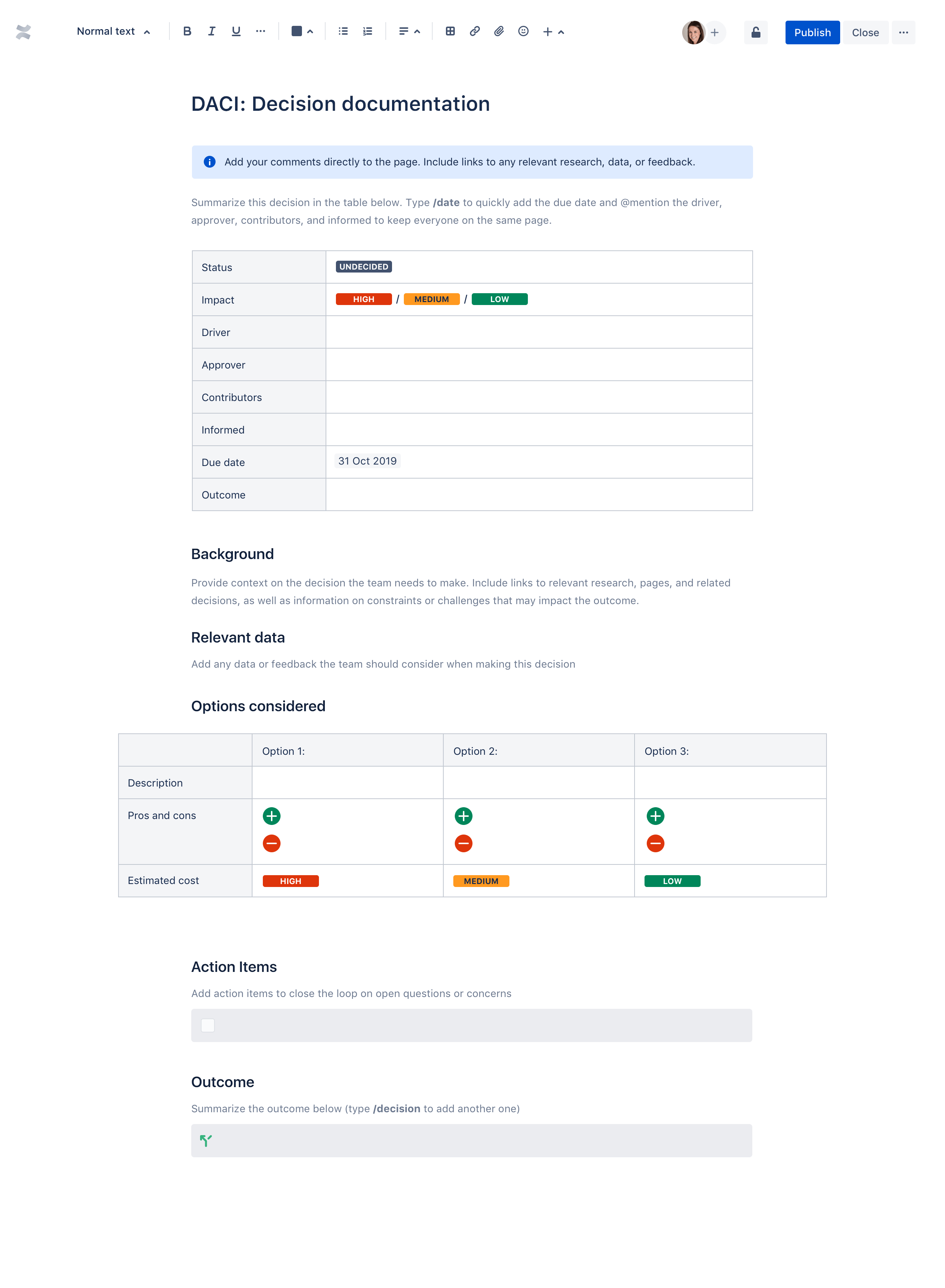 DACI: Besluitdocumentatie