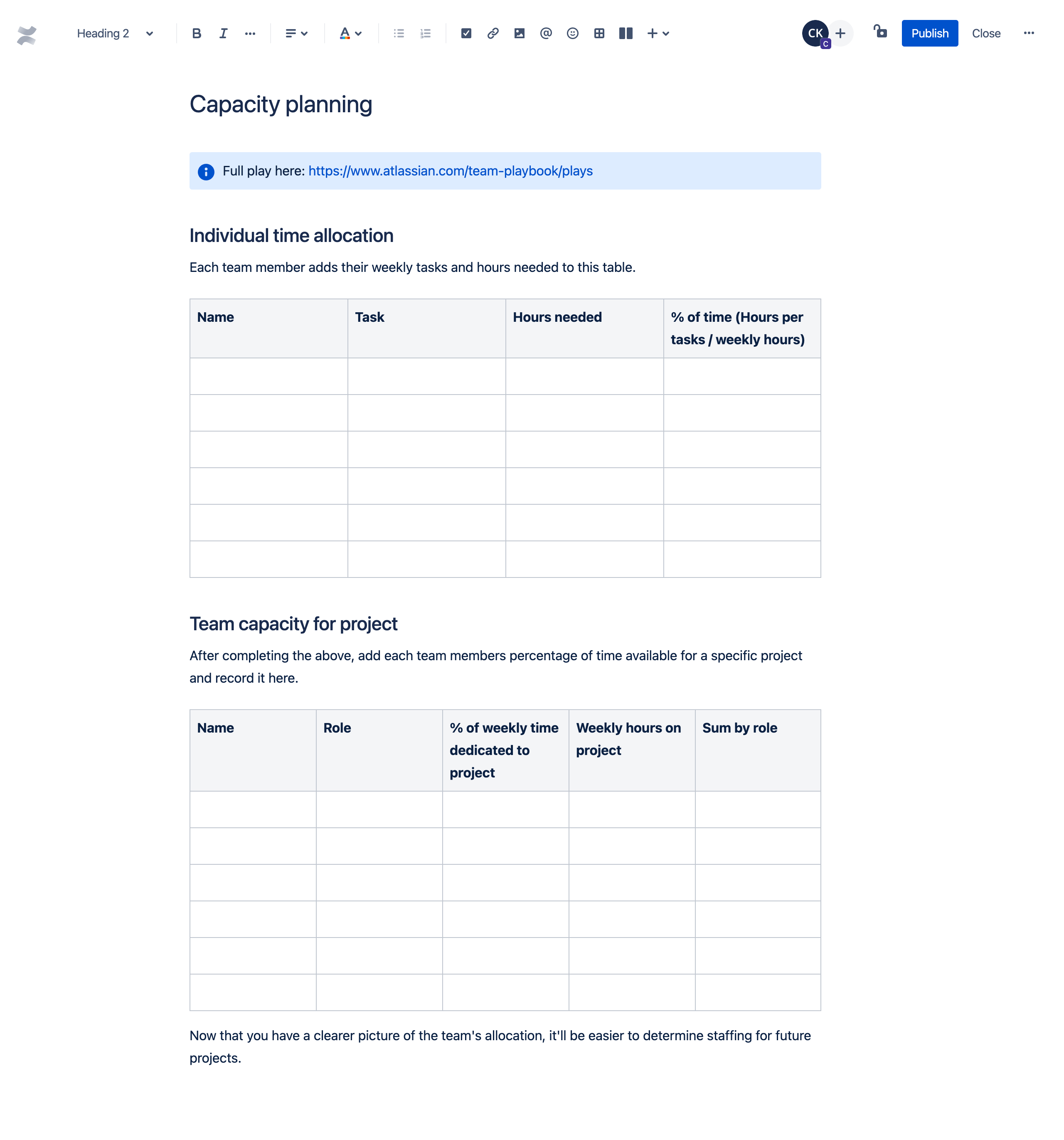 Capacity planning