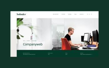 Sofindev header of Companyweb detailpage