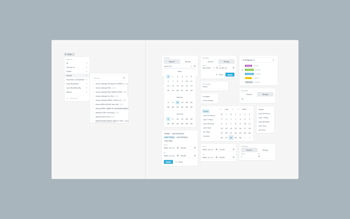Filter menu and tailored data pickers for each type.