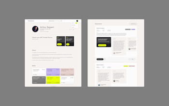 UI/UX Design and Branding for FeedBank's skill verification and experience quantification platform (Profile Page) - 2022