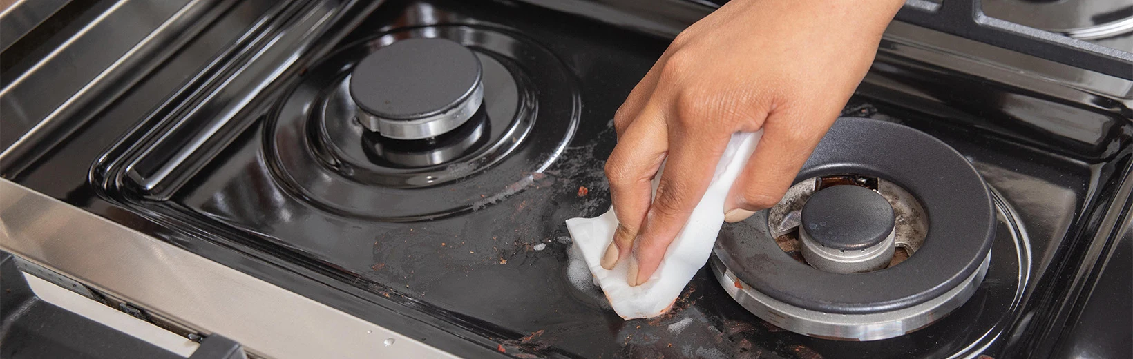 Cleaning a Stove Top