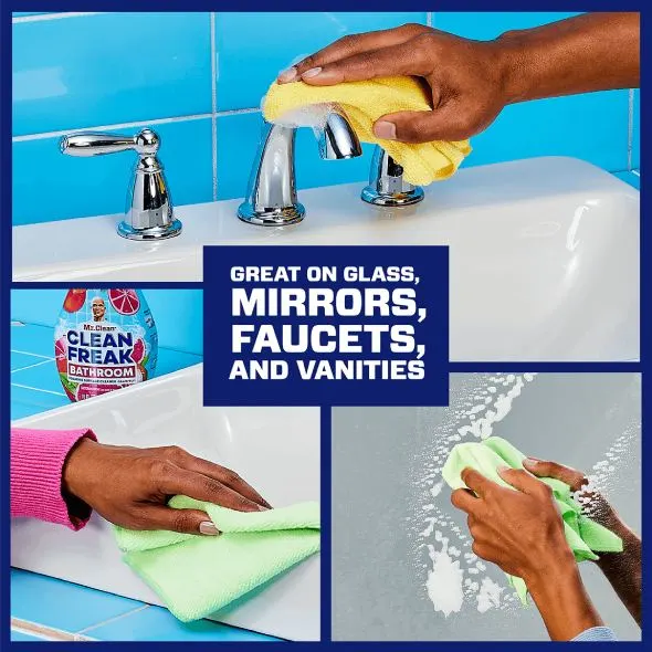 Mr. Clean CleanFreak Bath with Grapefruit Scent - Great On Glass Mirrors, Faucets, and Vanities